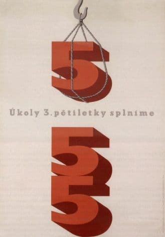 Vintage Russian poster - We'll fulfill the plans of the 3rd five-year plan 1960