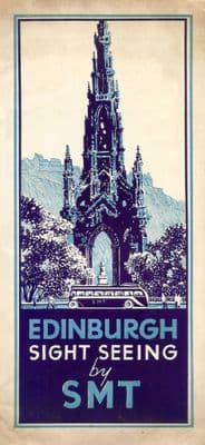 Vintage Scottish poster - Edinburgh, Scotland Sight Seeing by SMT