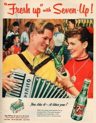 Vintage Seven up Advertisement Poster