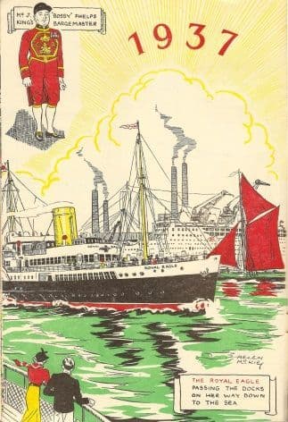 Vintage Shipping poster - The Royal Eagle 1937