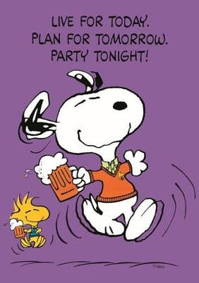 Vintage Snoopy magazine cover poster - Live for today