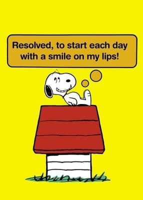 Vintage Snoopy magazine cover poster - Start each day with a smile on my lips
