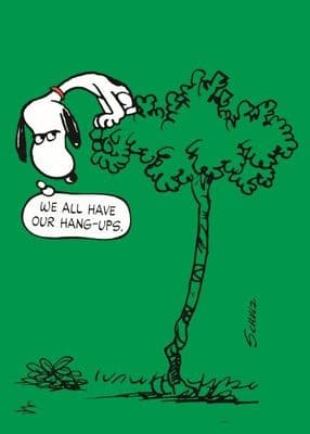 Vintage Snoopy magazine cover poster - We all have our hang ups