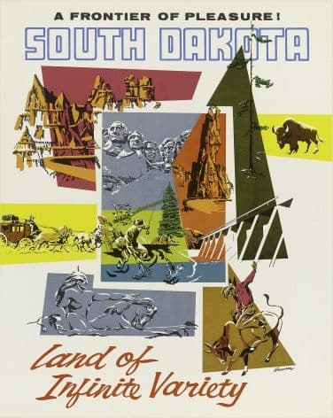 Vintage South Dakota Travel Poster