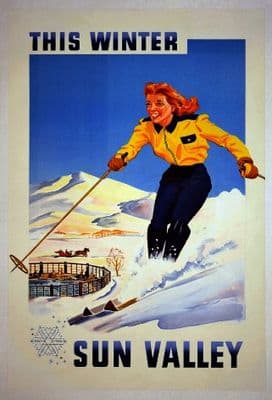 Vintage Sun Valley Travel Poster