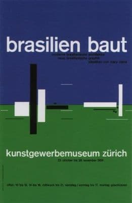 Vintage Swiss art exhibition poster - 1954