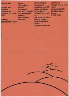 Vintage Swiss Concert poster (1957)