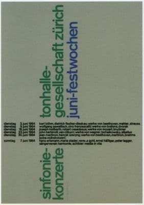 Vintage Swiss concert poster 1964