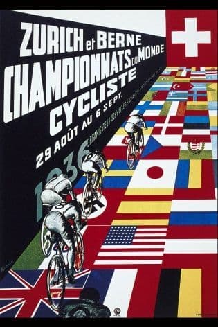 Vintage Swiss cycling poster - Swiss championships