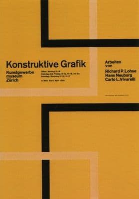 Vintage Swiss poster - Art Exhibiton 1958