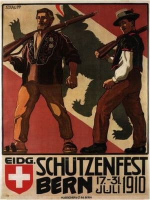 Vintage Swiss poster - Eidg. Schutzenfest Bern (1910)