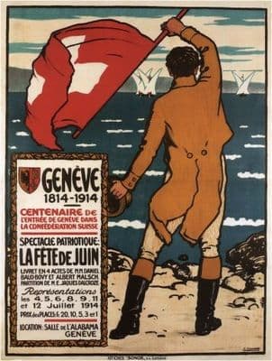 Vintage Swiss poster - Geneve, the June festival (1914)