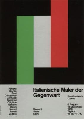 Vintage Swiss poster - Italian art exhibition