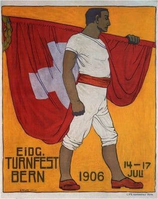 Vintage Swiss poster - National Gymnastic Festival 1906