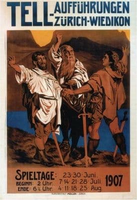 Vintage Swiss poster - Tell 1907