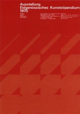 Vintage Swissn art exhibiton poster 1970