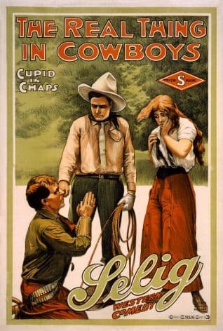 Vintage The Real Thing in Cowboys Poster