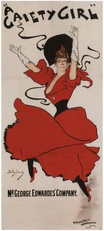 Vintage theatre advertisement - A gaiety girl