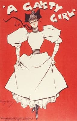 Vintage theatre event poster - A Gaiety Girl