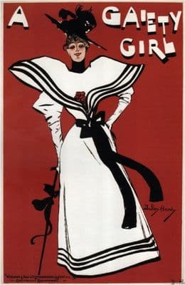 Vintage theatre poster - A Gaiety girl