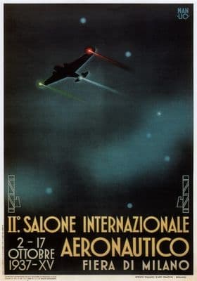 Vintage Traveel Poster II Salone Internazionale Aeronautico