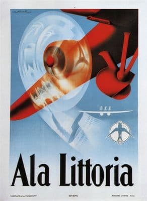 Vintage Travel Poster Ala Littoria