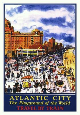 Vintage Travel Poster Atlantic City