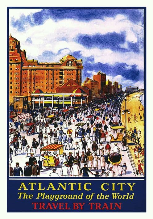 Vintage Travel Poster Atlantic City