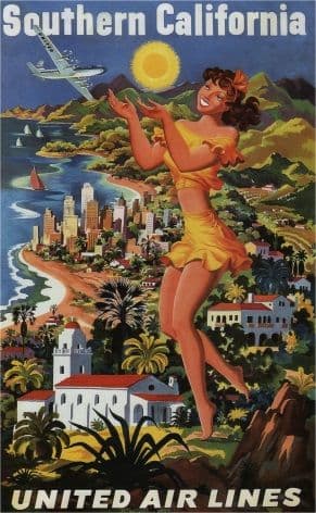 Vintage Travel Poster California