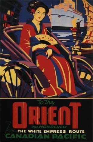 Vintage Travel Poster Canadian Empress Cruise Ship