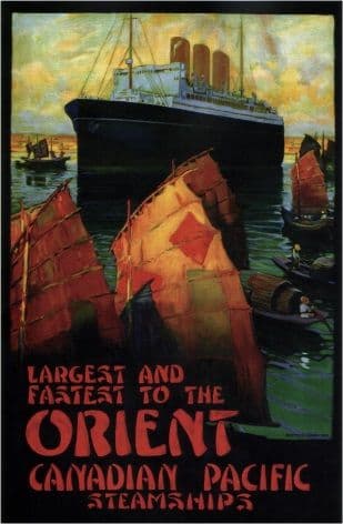 Vintage Travel Poster Canadian Pacific Steamships