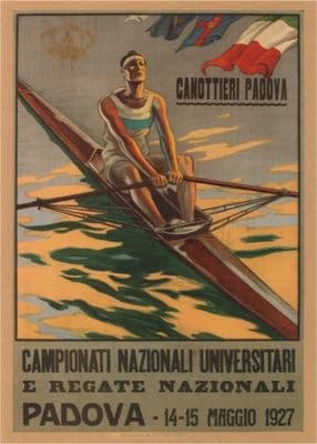 Vintage Travel Poster Canottieri Padova