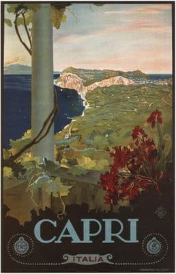 Vintage Travel Poster Capri