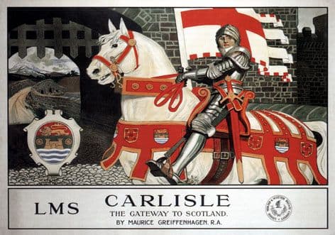 Vintage Travel Poster Carlisle: The Gateway to Scotland