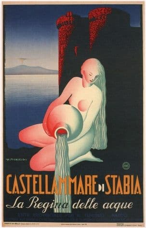 Vintage Travel Poster Castellammare Italy