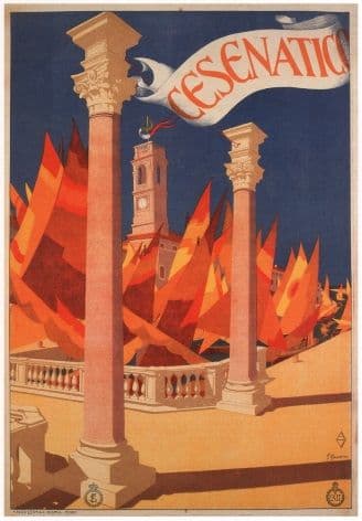 Vintage Travel Poster Cesenatico Italy