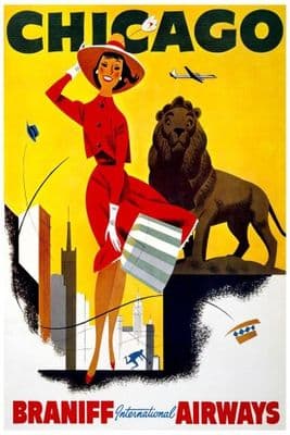 Vintage Travel Poster Chicago