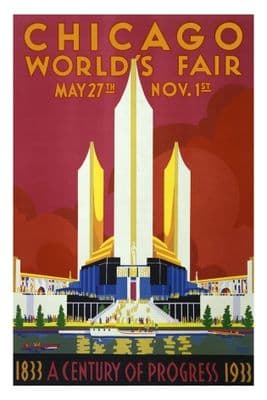 Vintage Travel Poster Chicago World Fair