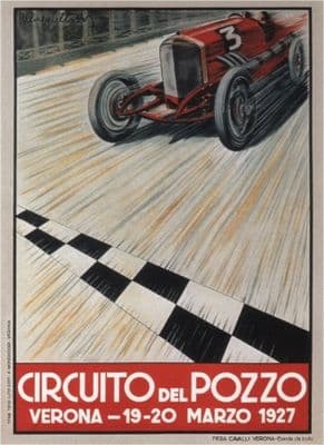 Vintage Travel Poster Circuito del Pozzo