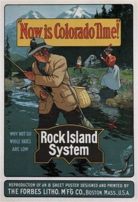 Vintage Travel Poster, Colorado, USA