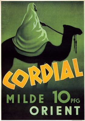 Vintage Travel Poster Cordial Milde Orient