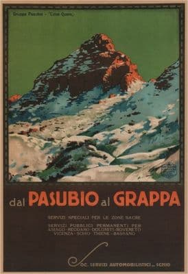 Vintage Travel Poster Dal Pasubio Al Grappa