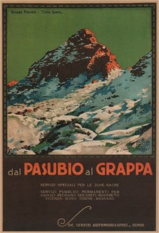 Vintage Travel Poster Dal Pasubio Al Grappa
