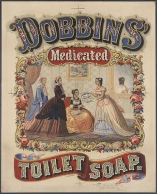 Vintage Travel Poster Dobbins Medicated Soap 1896
