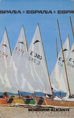 Vintage Travel Poster España- Benidorm