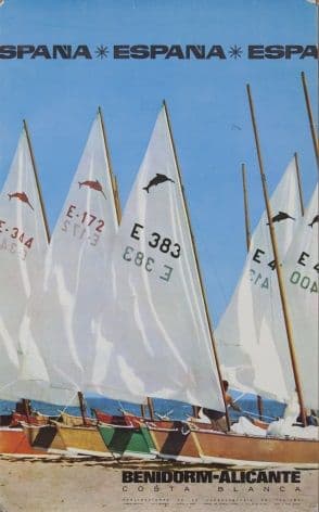 Vintage Travel Poster España- Benidorm