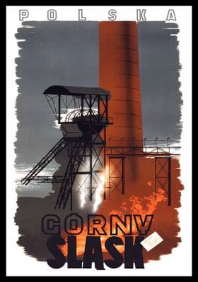 Vintage Travel Poster Gorny Slask Poland