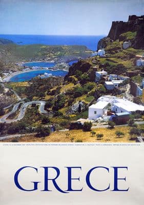 Vintage Travel Poster, Greece