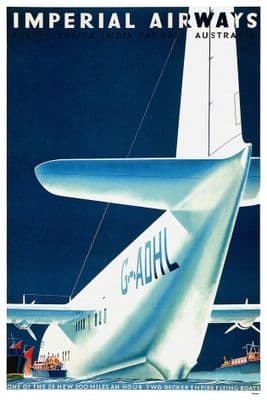 Vintage Travel Poster Imperial Airways