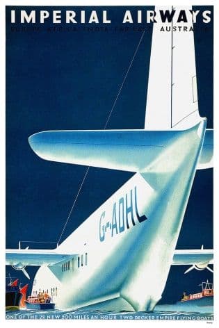 Vintage Travel Poster Imperial Airways